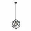 Lampes Vintages & Rétros-Luminaires Eglo Suspension Eglo EMBLETON Noir, 1 lumière