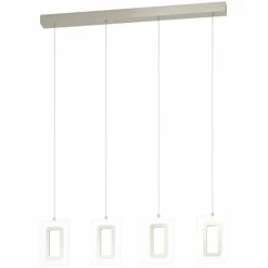 Luminaires Eglo Suspension Eglo ENALURI LED Nickel mat, 4 lumières* Éclairage Led