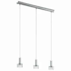 Luminaires Eglo Suspension Eglo FABIANA 1 LED Chrome, 3 lumières