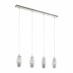 Luminaires Eglo Suspension Eglo FARSALA LED Nickel mat, 4 lumières