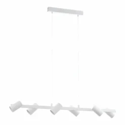 Luminaires Eglo Suspension Eglo GATUELA Nickel mat, Blanc, 6 lumières* Suspensions