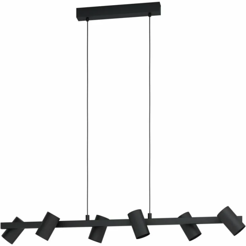 Luminaires Eglo Suspension Eglo GATUELA Noir, 6 lumières* Suspensions