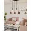 Luminaires Eglo Suspension Eglo GAZZOLA Moka, Sable, 5 lumières* Suspensions