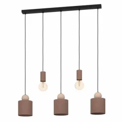 Luminaires Eglo Suspension Eglo GAZZOLA Moka, Sable, 5 lumières* Suspensions