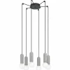 Lampes Industrielles-Luminaires Eglo Suspension Eglo GIACONECCHIA Anthracite, 6 lumières