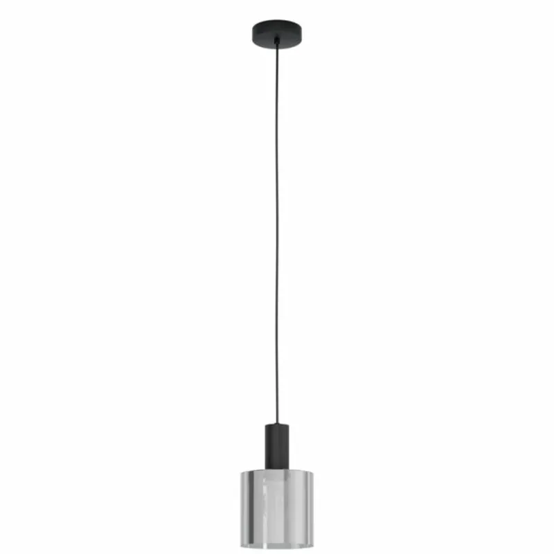 Suspension Verre Fumé-Luminaires Eglo Suspension Eglo GOROSIBA Noir, 1 lumière