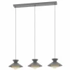Lampes Industrielles-Luminaires Eglo Suspension Eglo GRIZEDALE Laiton, Noir, 3 lumières
