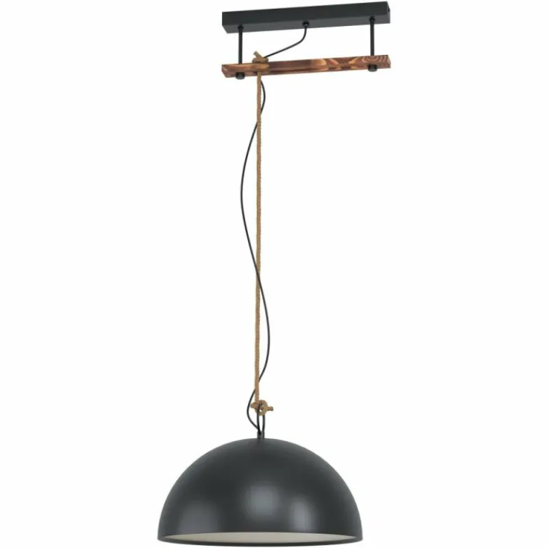 Lampes À Boules-Luminaires Eglo Suspension Eglo HODSOLL Brun, Noir, 1 lumière