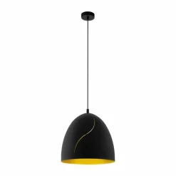 Lampes Dorées-Luminaires Eglo Suspension EGLO HUNNINGHAM Or, Noir, 1 lumière