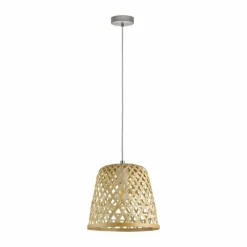 Style Boho-Chic-Luminaires Eglo Suspension EGLO KIRKCOLM Nickel mat, 1 lumière