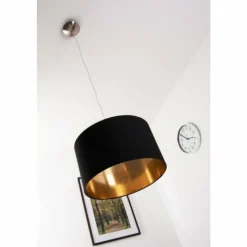 Lampes En Tissu-Luminaires Eglo Suspension Eglo Leuchten Maserlo Nickel mat, 1 lumière