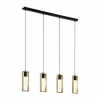 Lampes Vintages & Rétros-Luminaires Eglo Suspension Eglo LITTLETON Noir, 4 lumières