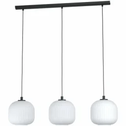 Luminaires Eglo Suspension Eglo MANTUNALLE Noir, 3 lumières