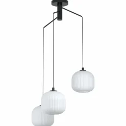 Luminaires Eglo Suspension Eglo MANTUNALLE Noir, 3 lumières