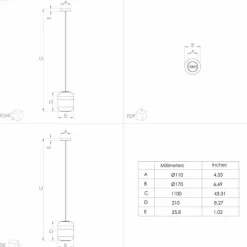Luminaires Eglo Suspension Eglo MARYVILLA Bruni, Noir, 1 lumière