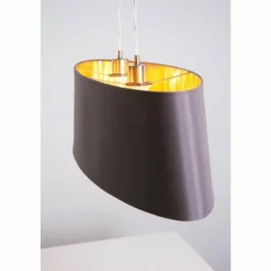 Lampes En Tissu-Luminaires Eglo Suspension Eglo Maserlo cappuccino Nickel mat, 2 lumières