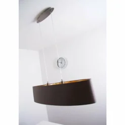 Lampes En Tissu-Luminaires Eglo Suspension Eglo Maserlo cappuccino Nickel mat, 2 lumières
