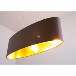 Lampes En Tissu-Luminaires Eglo Suspension Eglo Maserlo cappuccino Nickel mat, 2 lumières