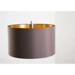 Lampes En Tissu-Luminaires Eglo Suspension Eglo Maserlo cappuccino Nickel mat, 1 lumière