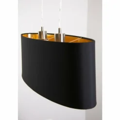 Lampes En Tissu-Luminaires Eglo Suspension Eglo Maserlo Nickel mat, 2 lumières