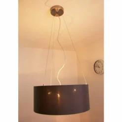 Lampes En Tissu-Luminaires Eglo Suspension Eglo Maserlo Nickel mat, 3 lumières