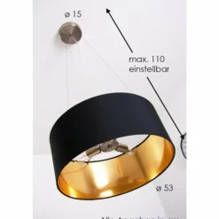 Lampes En Tissu-Luminaires Eglo Suspension Eglo Maserlo Nickel mat, 3 lumières