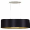 Lampes En Tissu-Luminaires Eglo Suspension Eglo MASERLO Nickel mat, 2 lumières