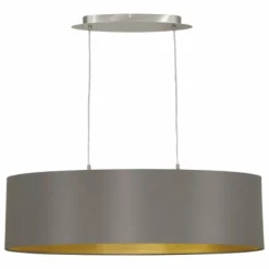 Lampes En Tissu-Luminaires Eglo Suspension Eglo MASERLO Nickel mat, 2 lumières