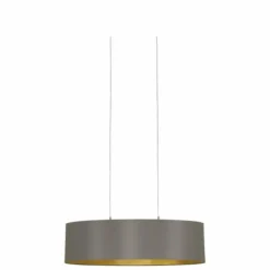 Lampes En Tissu-Luminaires Eglo Suspension Eglo MASERLO Nickel mat, 2 lumières