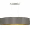 Lampes En Tissu-Luminaires Eglo Suspension Eglo MASERLO Nickel mat, 2 lumières