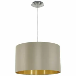 Lampes En Tissu-Luminaires Eglo Suspension Eglo MASERLO Nickel mat, 1 lumière