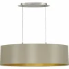 Lampes En Tissu-Luminaires Eglo Suspension Eglo MASERLO Nickel mat, 2 lumières