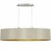 Lampes En Tissu-Luminaires Eglo Suspension Eglo MASERLO Nickel mat, 2 lumières