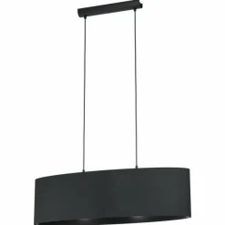 Lampes En Tissu-Luminaires Eglo Suspension Eglo MASERLO Noir, 2 lumières