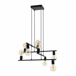 Luminaires Eglo Suspension Eglo MEZZANA Noir, 8 lumières* Suspensions