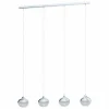 Luminaires Eglo Suspension EGLO MIOGLIA Chrome, 4 lumières* Suspensions