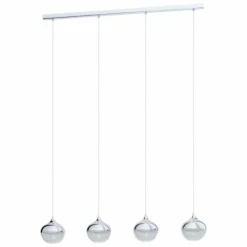 Luminaires Eglo Suspension EGLO MIOGLIA Chrome, 4 lumières* Suspensions