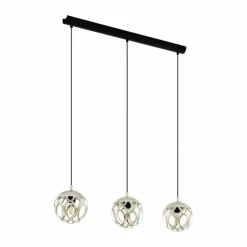 Lampes À Boules-Luminaires Eglo Suspension Eglo MIRTAZZA Noir, 3 lumières