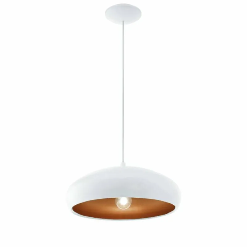 Luminaires Eglo Suspension EGLO MOGANO Cuivre, Blanc, 1 lumière* Suspensions