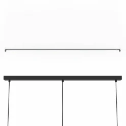 Lampes En Bois-Luminaires Eglo Suspension Eglo NAFFERTON Écru, Noir, 3 lumières