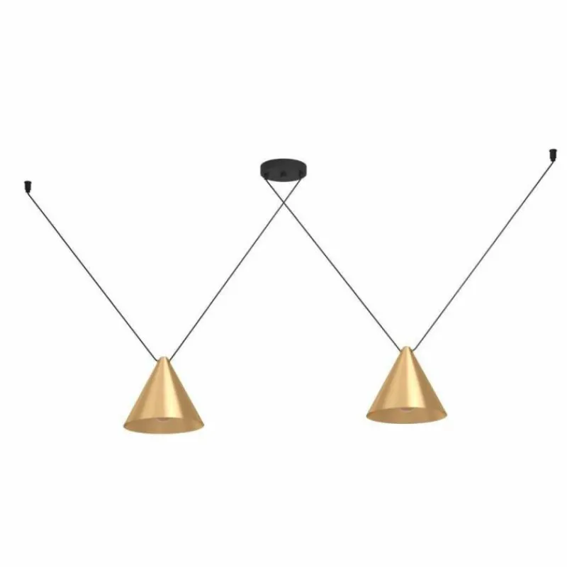 Lampes Dorées-Luminaires Eglo Suspension Eglo NARICES Noir, 2 lumières