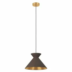 Lampes En Tissu-Luminaires Eglo Suspension Eglo NASTASIA Noir, 1 lumière
