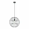 Lampes À Boules-Luminaires Eglo Suspension Eglo OKINZURI Nickel mat, Noir, 1 lumière