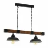 Lampes Vintages & Rétros-Luminaires Eglo Suspension Eglo OLDBURY Brun, Noir, 2 lumières