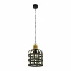 Lampes Dorées-Luminaires Eglo Suspension EGLO OLDCASTLE Brun, Noir, 1 lumière