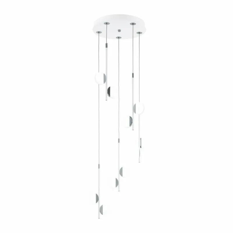 Luminaires Eglo Suspension Eglo OLINDRA LED Blanc, 10 lumières* Suspensions
