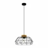 Lampes En Bois-Luminaires Eglo Suspension Eglo PADSTOW Brun, Noir, 1 lumière