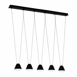 Luminaires Eglo Suspension Eglo PALBIETA LED Noir, 5 lumières* Éclairage Led