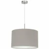 Lampes En Tissu-Luminaires Eglo Suspension Eglo PASTERI Nickel mat, 1 lumière
