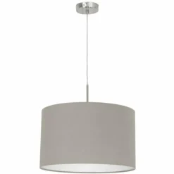 Lampes En Tissu-Luminaires Eglo Suspension Eglo PASTERI Nickel mat, 1 lumière